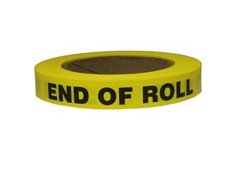 End of Roll tape for marking end of printed rolls of film