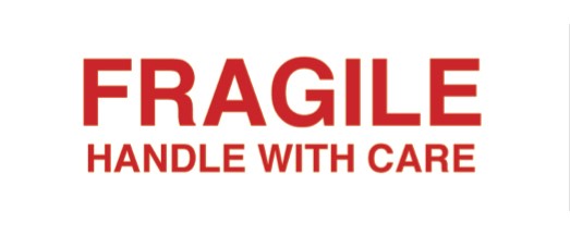 3 x 110 Fragile Handle With Care T3110005
