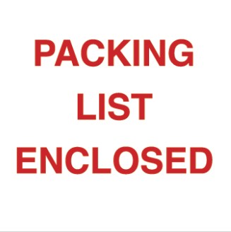 3.5 x 3.5 Packing List Enclosed Label T3535005