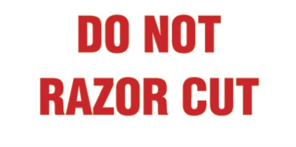 2 x 4 Do Not Razor Cut Label T240012