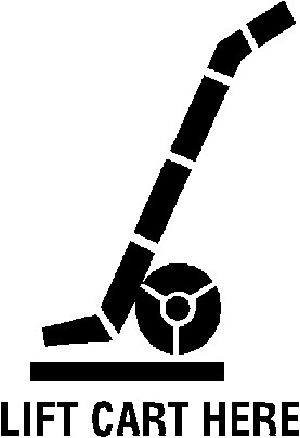 3 x 4 Lift Cart Here Label T34ISH008