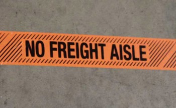 NO Freight Aisle tape for marking Warehouse and Trade show floors